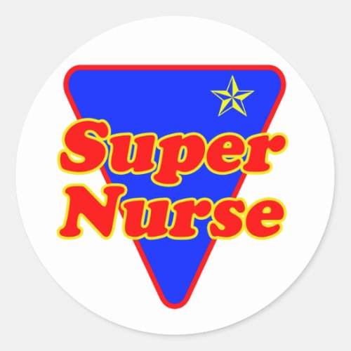 Super Nurse Classic Round Sticker