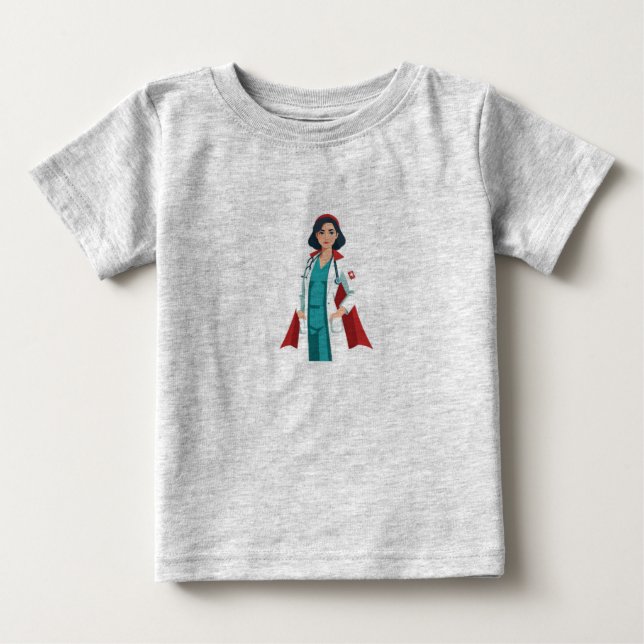 Super Nurse - Heroin in White Blouse Baby T-Shirt (Front)