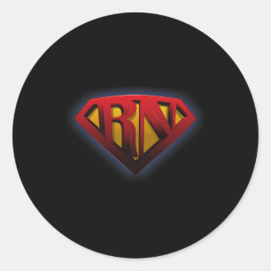 Super Nurse Rn Superhero Registered Nurse Ladies Classic Round Sticker