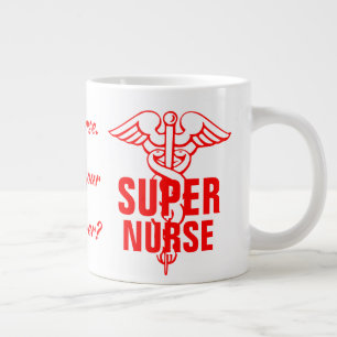 Super Nurse What's your superpower nursing gift Giant Coffee Mug