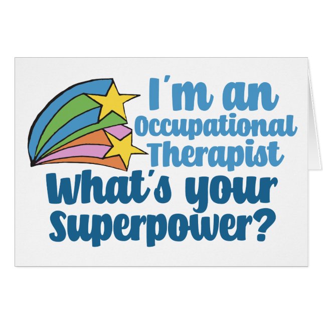 Super Occupational Therapist Cute OT Card (Front Horizontal)