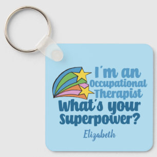 Super Occupational Therapist Cute Personalized OT Keychain