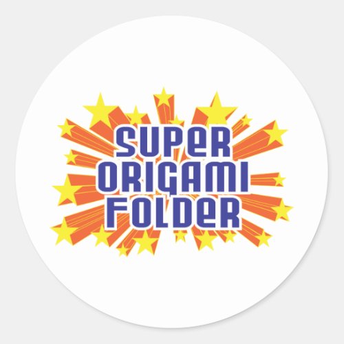Super Origami Folder Classic Round Sticker