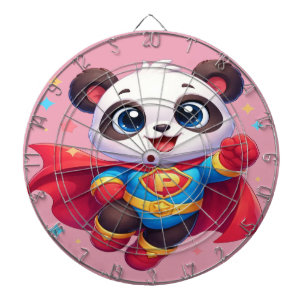 Super Panda Hero — Cute Kawaii Flying Panda Dart Board