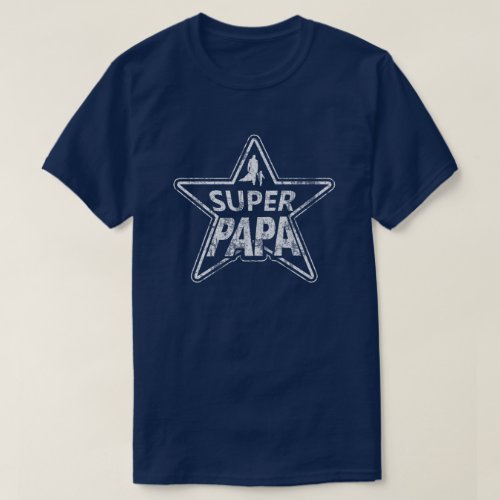 Super Papa distressed T_Shirt