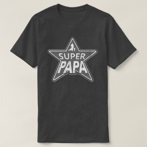 Super Papa Grey T_Shirt