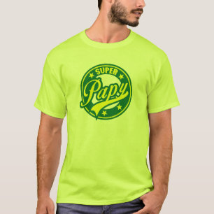 super papy vintage round circle logo 1 T-Shirt