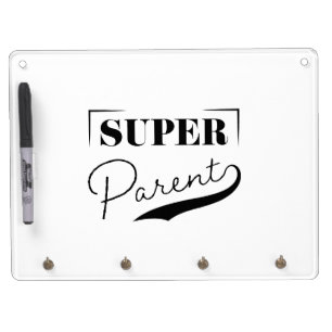 Super Parent Dry Erase Board With Keychain Holder