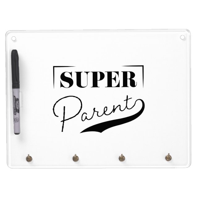 Super Parent Dry Erase Board With Keychain Holder (Front)