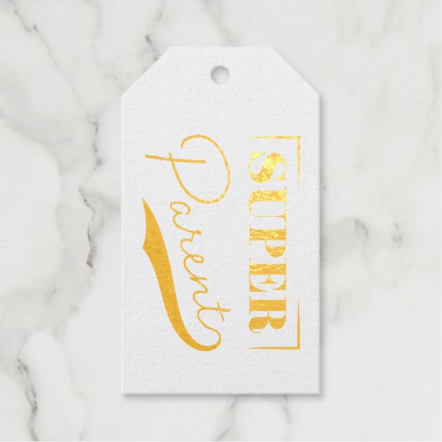 Super Parent Foil Gift Tags (Front)