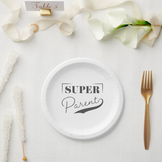 Super Parent Paper Plates (Wedding)