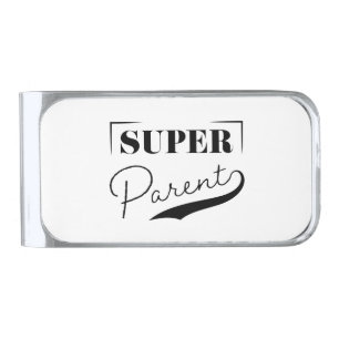 Super Parent Silver Finish Money Clip