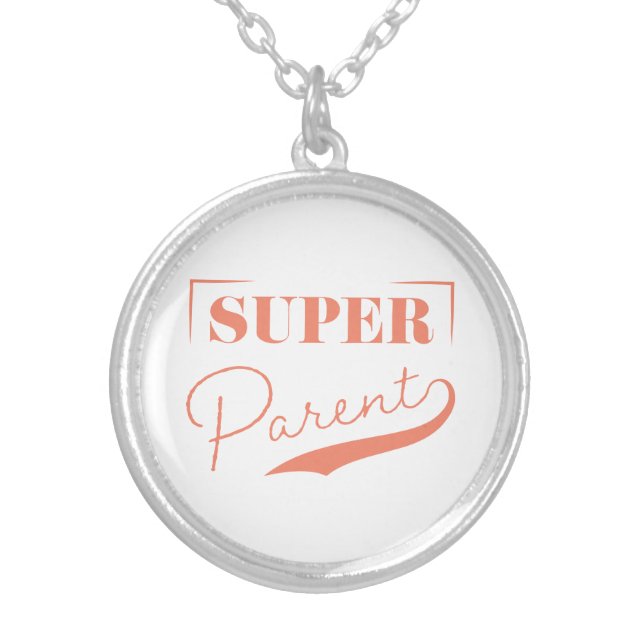 Super Parent Silver Plated Necklace (Front)