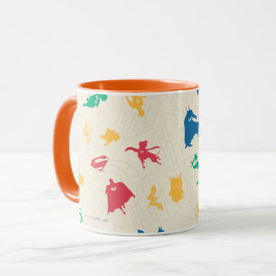 Super-Pets & Justice League Silhouette Pattern Mug
