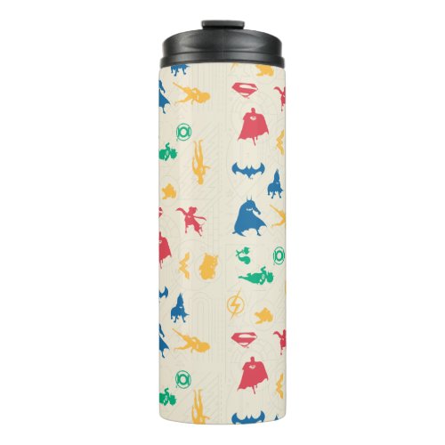 Super_Pets  Justice League Silhouette Pattern Thermal Tumbler