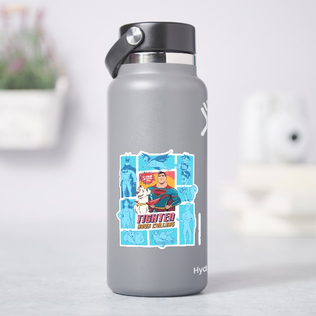 Super-Pets & Justice League - Tighten Your Collars Sticker (HydroFlask)