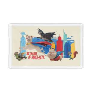 Super-Pets Patrolling Metropolis Acrylic Tray