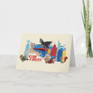 Super-Pets Patrolling Metropolis Card