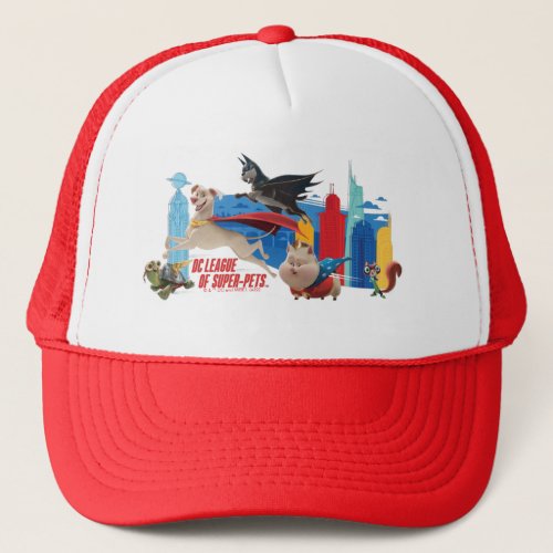 Super_Pets Patrolling Metropolis Trucker Hat