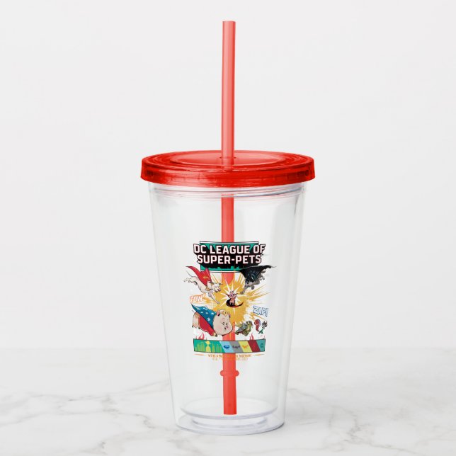 Super-Pets: We're A Pack, We Stick Together! Acrylic Tumbler (Front)