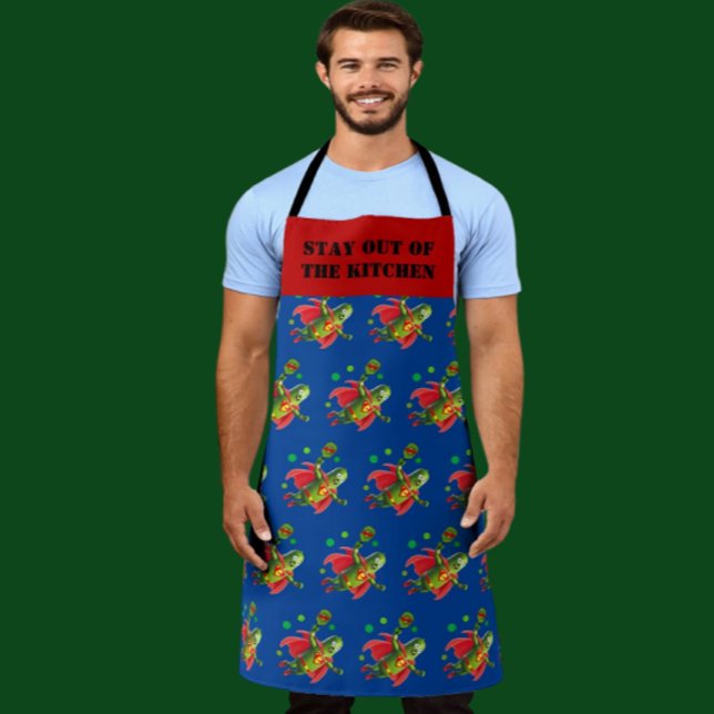 Super Pickleman Personalized  Apron (Dad says...keep out of the kitchen!)