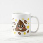 Super Pooper Coffee Bean Emoji Poop Mug at Zazzle