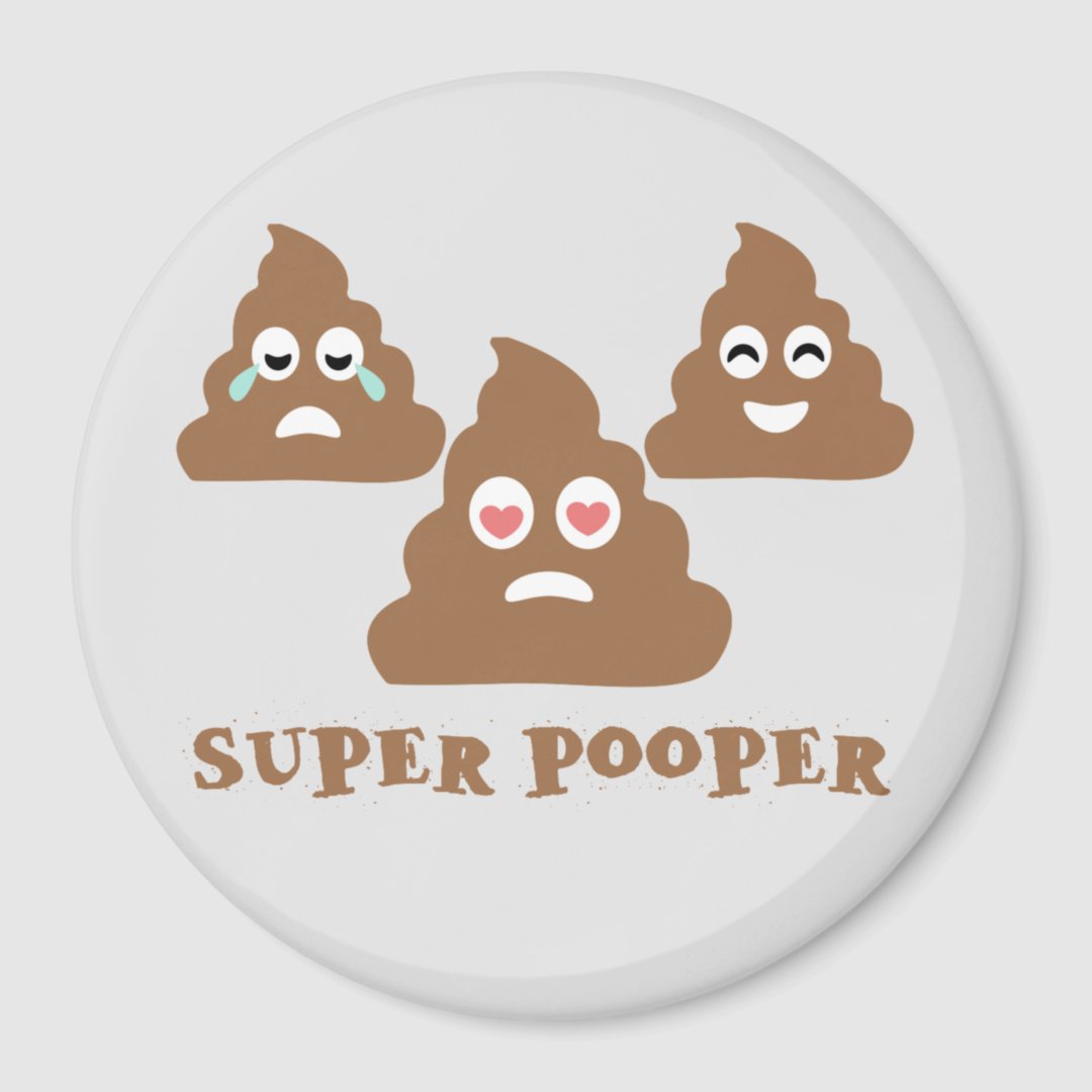 Super Pooper Emoji Magnet | Zazzle