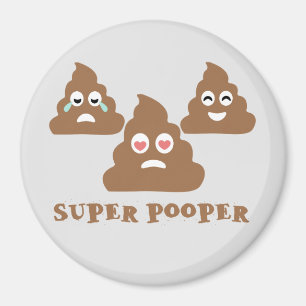 Super Pooper Emoji Magnet