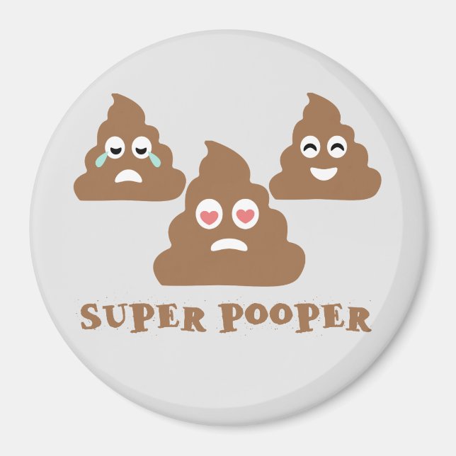 Super Pooper Emoji Magnet (Front)