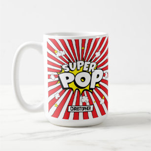 SUPER POP! Fun Dad Humor Popcorn Coffee Mug