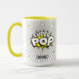 SUPER POP! Fun Superhero Personalized Pun  Mug