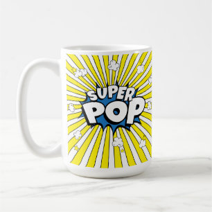 SUPER POP! Quirky Fun Comic Book Pop Art Pun Coffee Mug