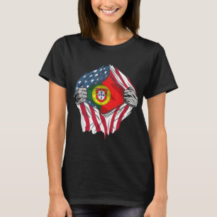 Super Portuguese Heritage Proud Portugal Roots Fla T-Shirt