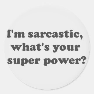 Super Power Classic Round Sticker