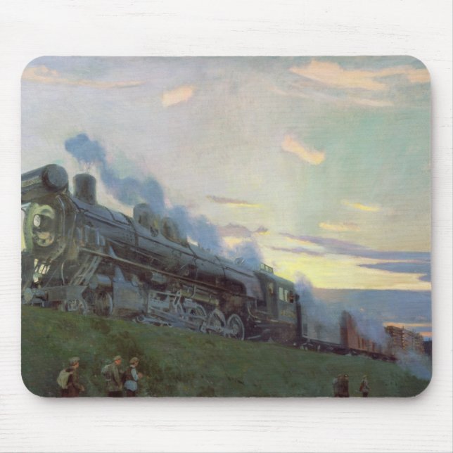 Super power steam engine, 1935 mouse pad (Front)