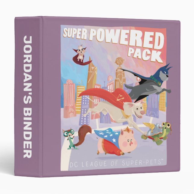 Super Powered Pack Metropolis Illustration 3 Ring Binder (Front/Spine)