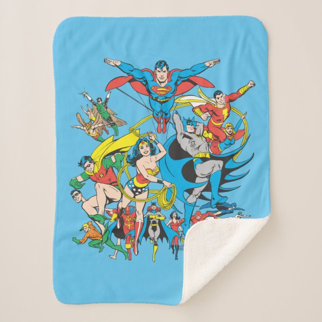 Super Powers™ Collection 4 Sherpa Blanket (Front)