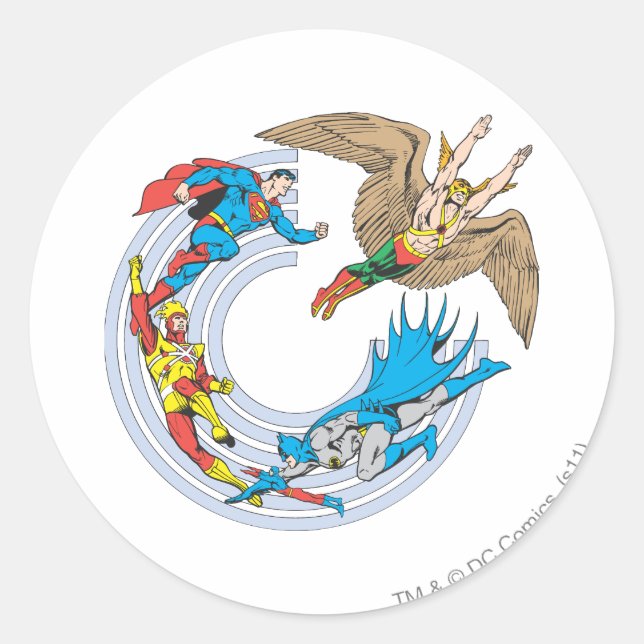 Super Powers™ Collection 7 Classic Round Sticker (Front)