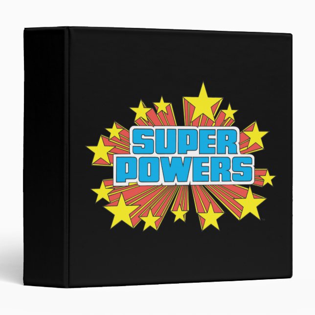 Super Powers™  Logo Blue 3 Ring Binder (Front/Spine)