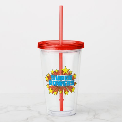 Super Powers  Logo Blue Acrylic Tumbler