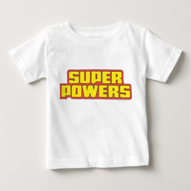 Super Powers™  Logo Yellow Baby T-Shirt (Front)