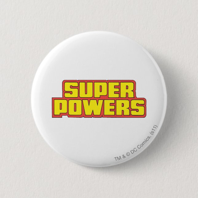 Super Powers™  Logo Yellow Button (Front)