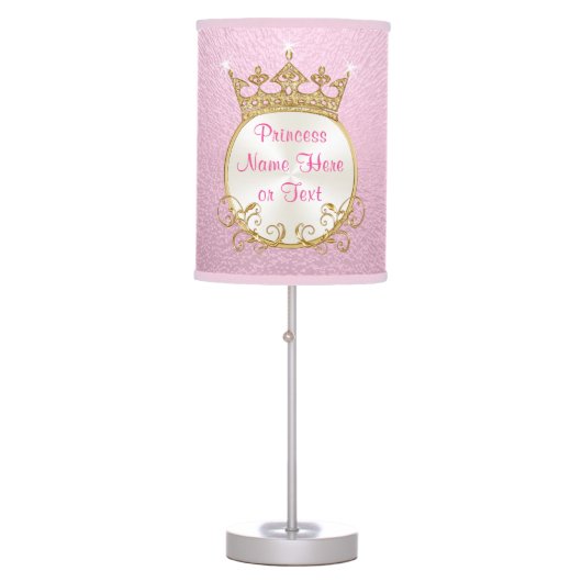 Super Pretty Personalized Princess Table Lamp (Front)