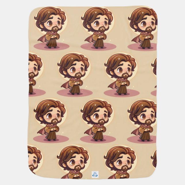 Super pretty Saint Joseph's baby blanket (Back)
