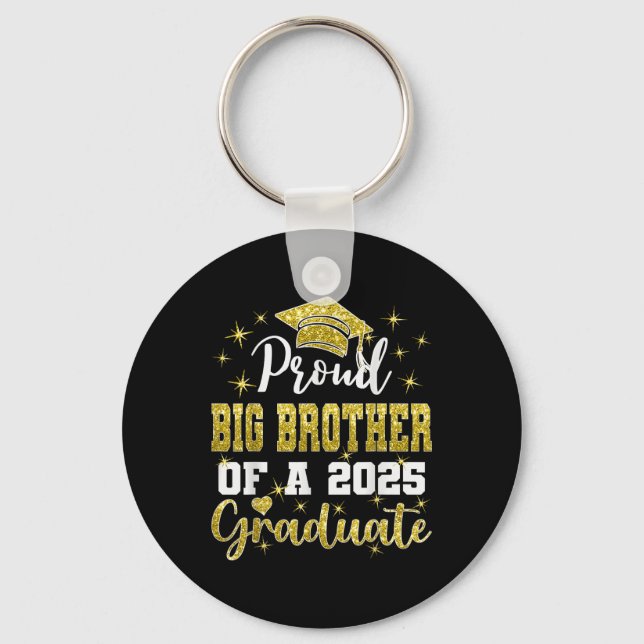 Super Proud Big Brother Of 2025 Graduate Graduatio Keychain (Front)
