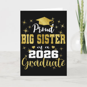 Super Proud Big Sister Of 2026 Graduate Graduation Card