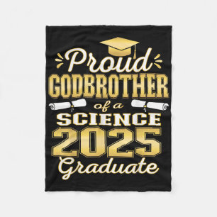 Super Proud Godbrother Of 2025 Science Graduate Fa Fleece Blanket