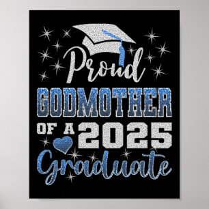 Super Proud Godmother Of 2025 Graduate Awesome Fam Poster