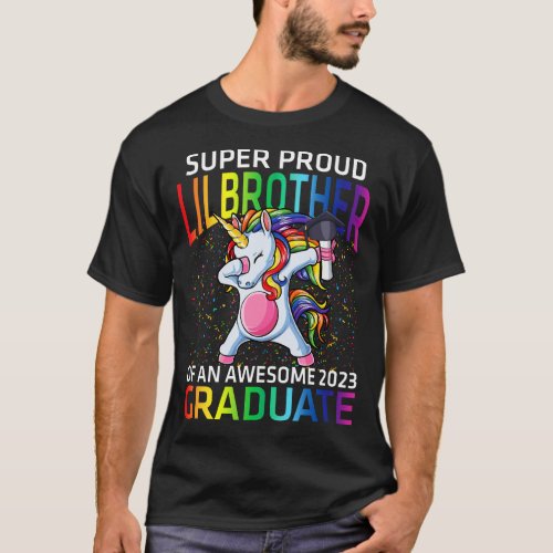 Super Proud Lil Brother Of An Awesome 2023 Graduat T_Shirt