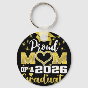 Super Proud Mom Of 2026 Graduate Senior Graduation Keychain
